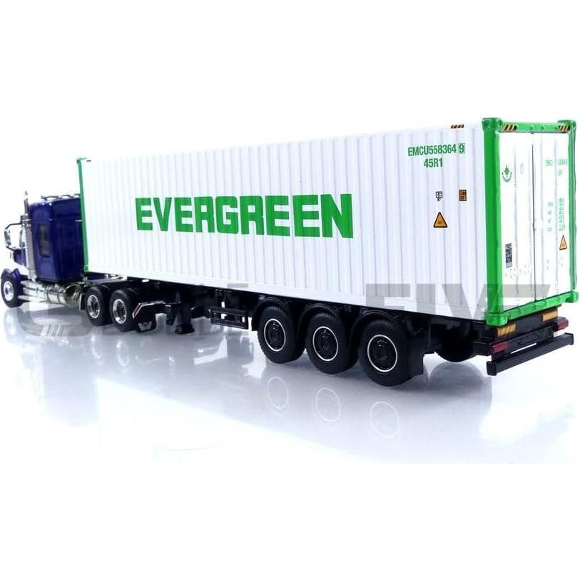 Modelo Diecast Western Star 49X Azul con Contenedor 40' Evergreen