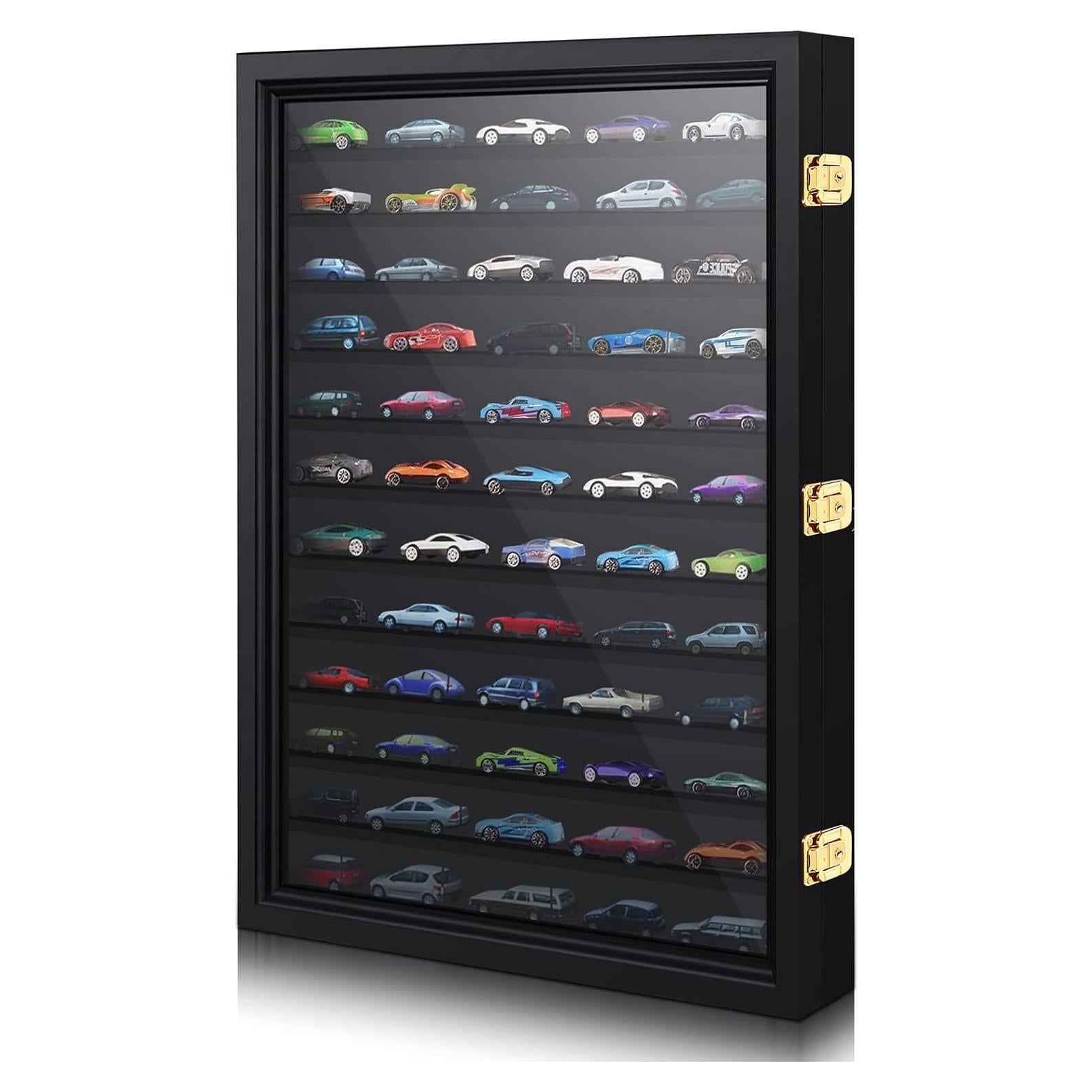 Vitrina Tatuo para Modelos de Autos 1/64 Negra 12 Compartimentos