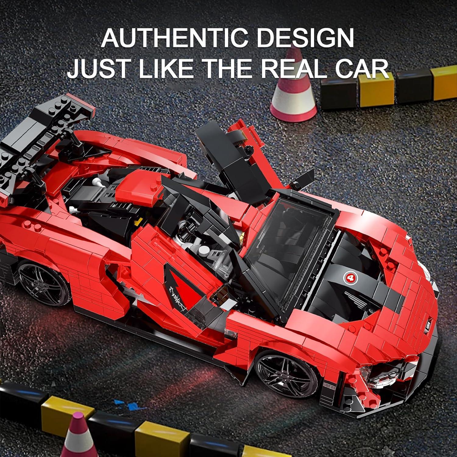 Mould King 10007 Kit de Construcción Coche Deportivo 1:12 (1182 Pcs)