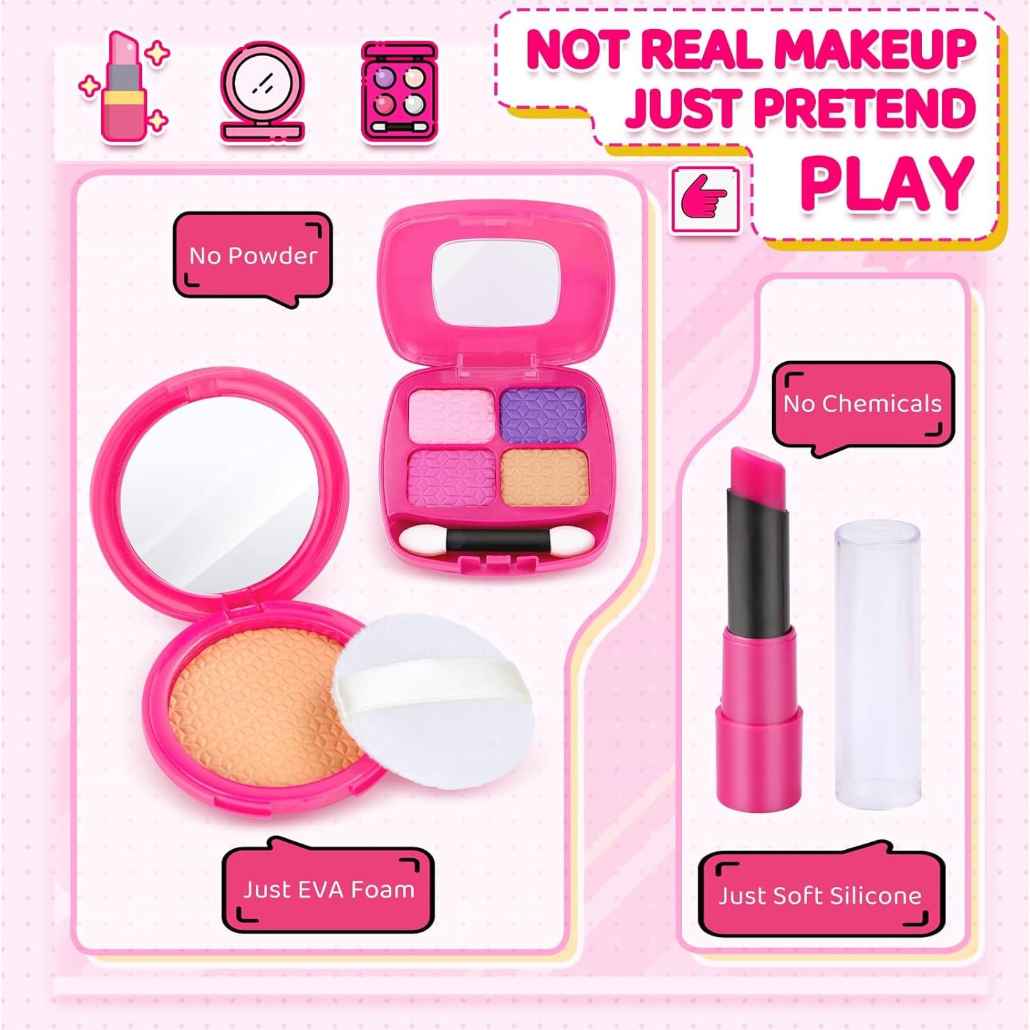 Cartera INNOCHEER Rosa para Niñas con Juguetes 28 en 1