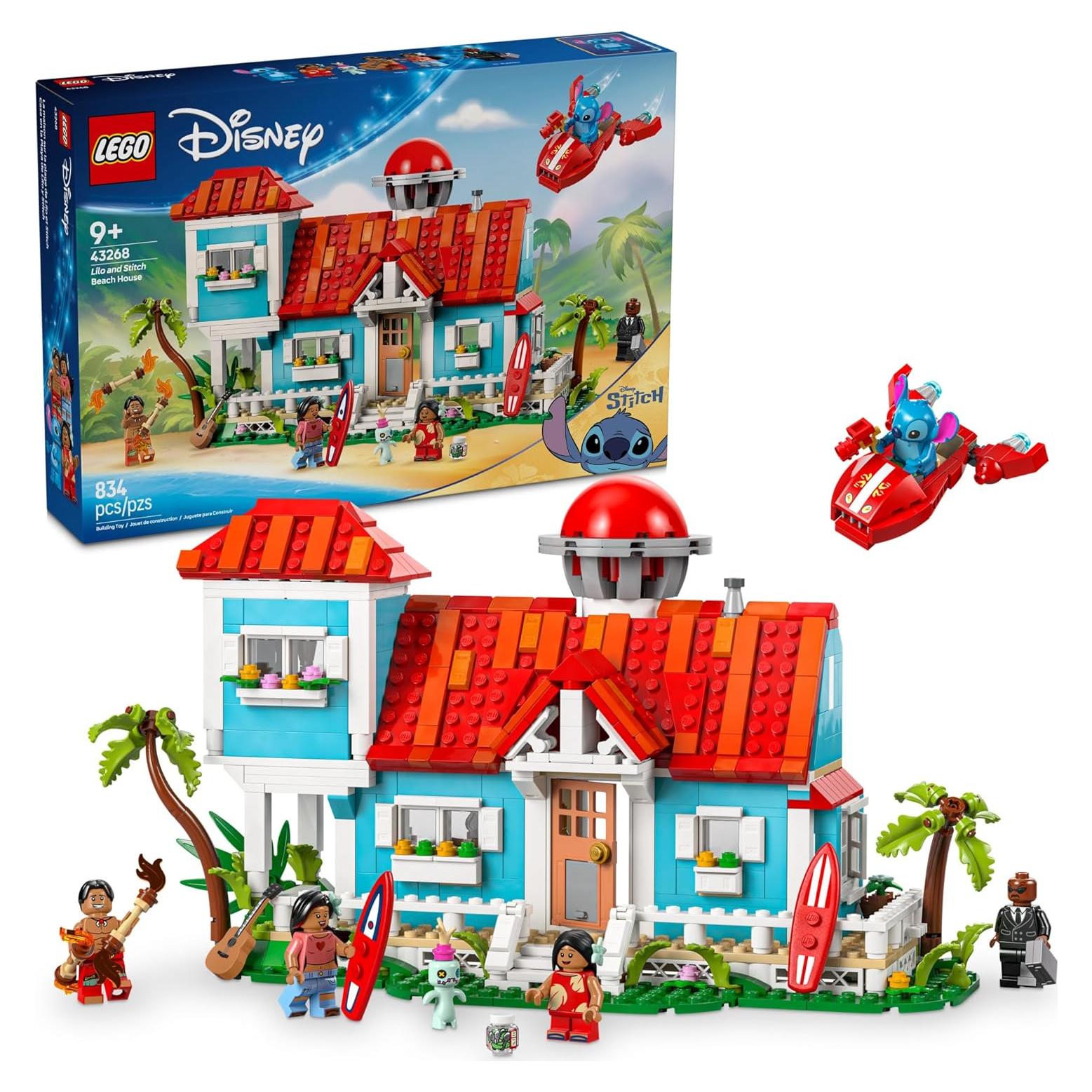 LEGO Disney Casa de Playa Lilo y Stitch 834 Piezas