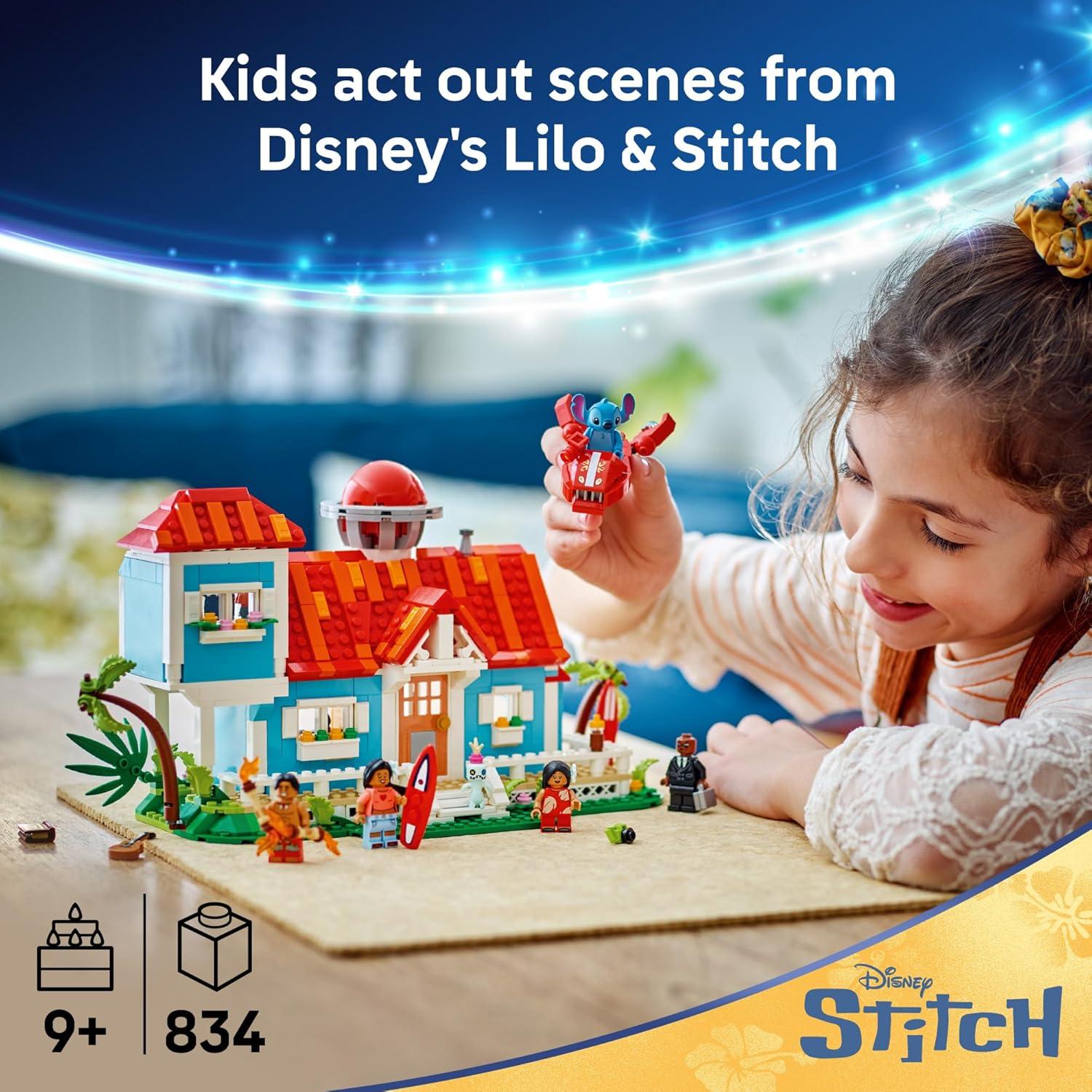 LEGO Disney Casa de Playa Lilo y Stitch 834 Piezas