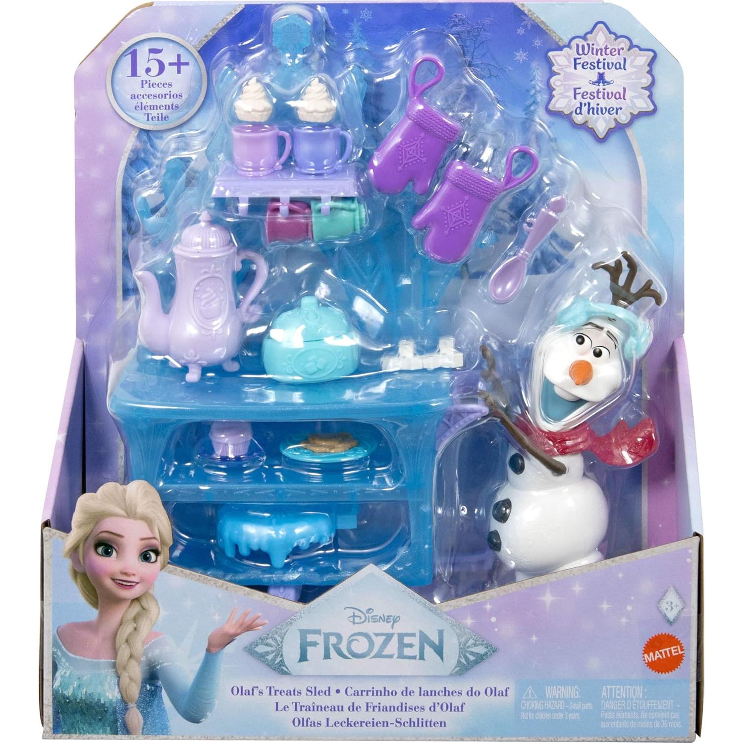 Muñeca Olaf Mattel Disney Frozen con Trineo y Accesorios