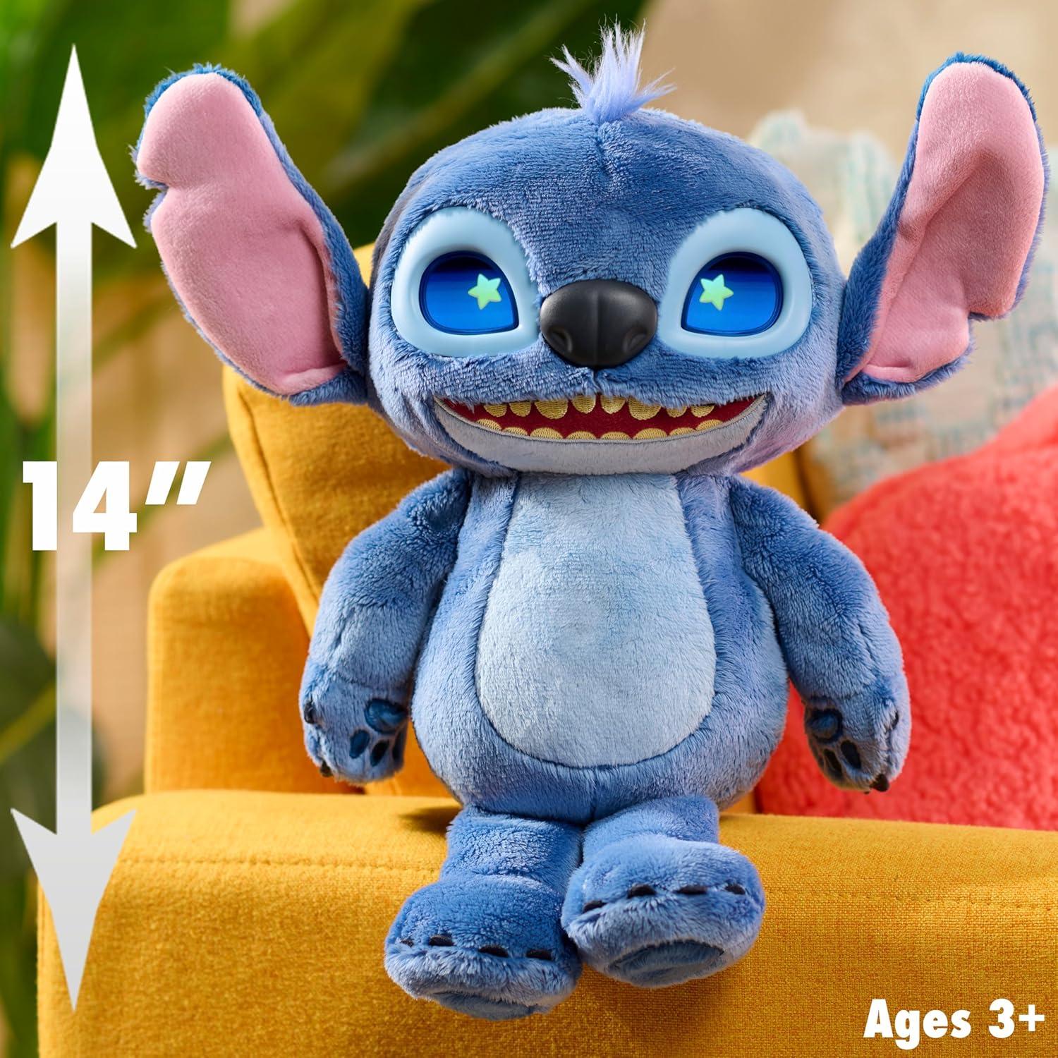Peluche Interactivo Disney Stitch Just Play 35.5 cm LCD