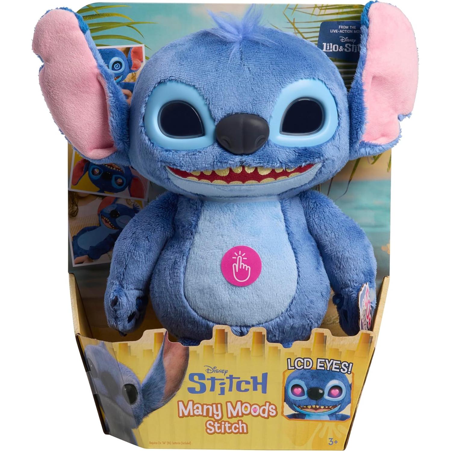 Peluche Interactivo Disney Stitch Just Play 35.5 cm LCD