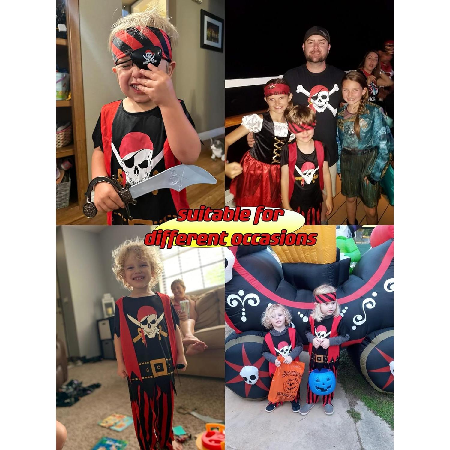 Kids Pirate Costume,Pirate Role Play Dress Up Set