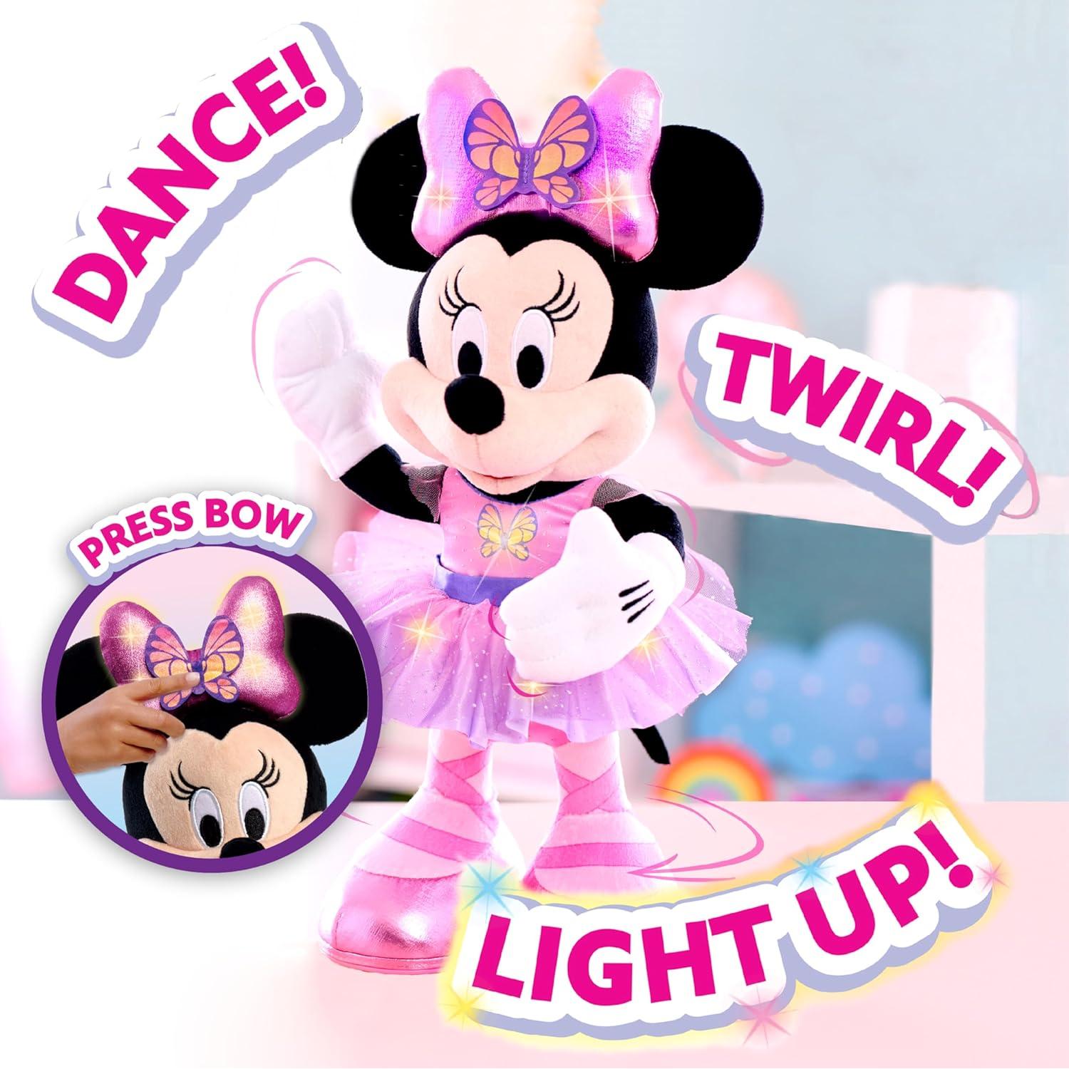 Muñeca Peluche Bailarina Mariposa Minnie Just Play 38 cm