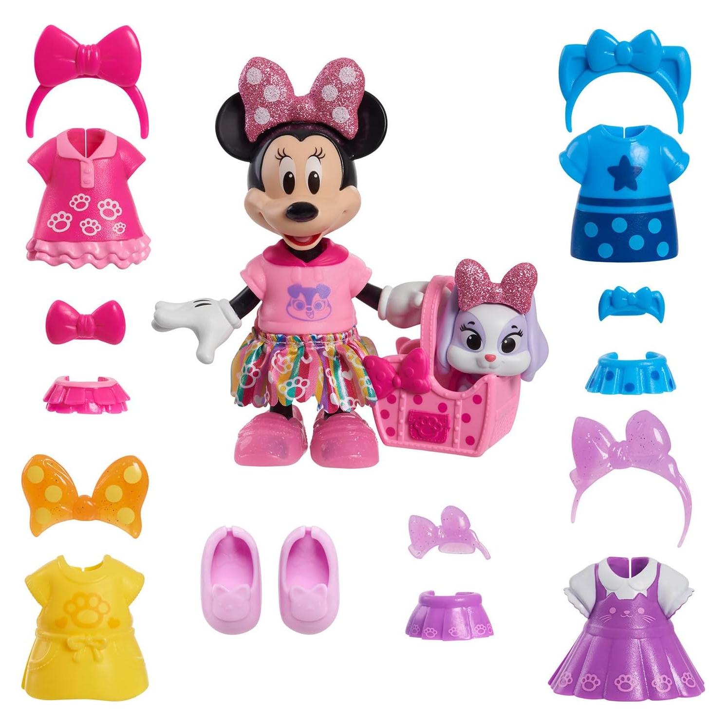 Conjunto de Muñeca Minnie Mouse Just Play 23 Piezas 15.24 cm