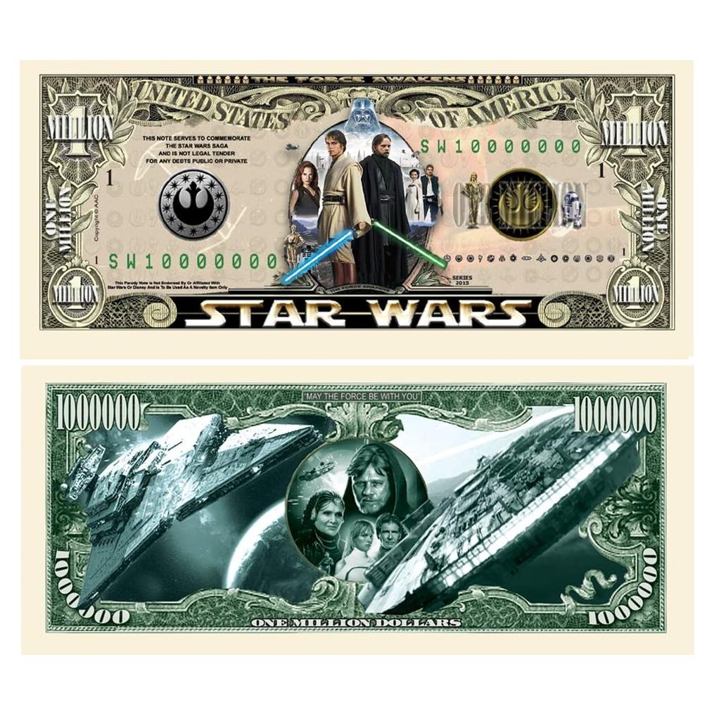 Juego de 25 Billetes Coleccionables Star Wars Edición Limitada