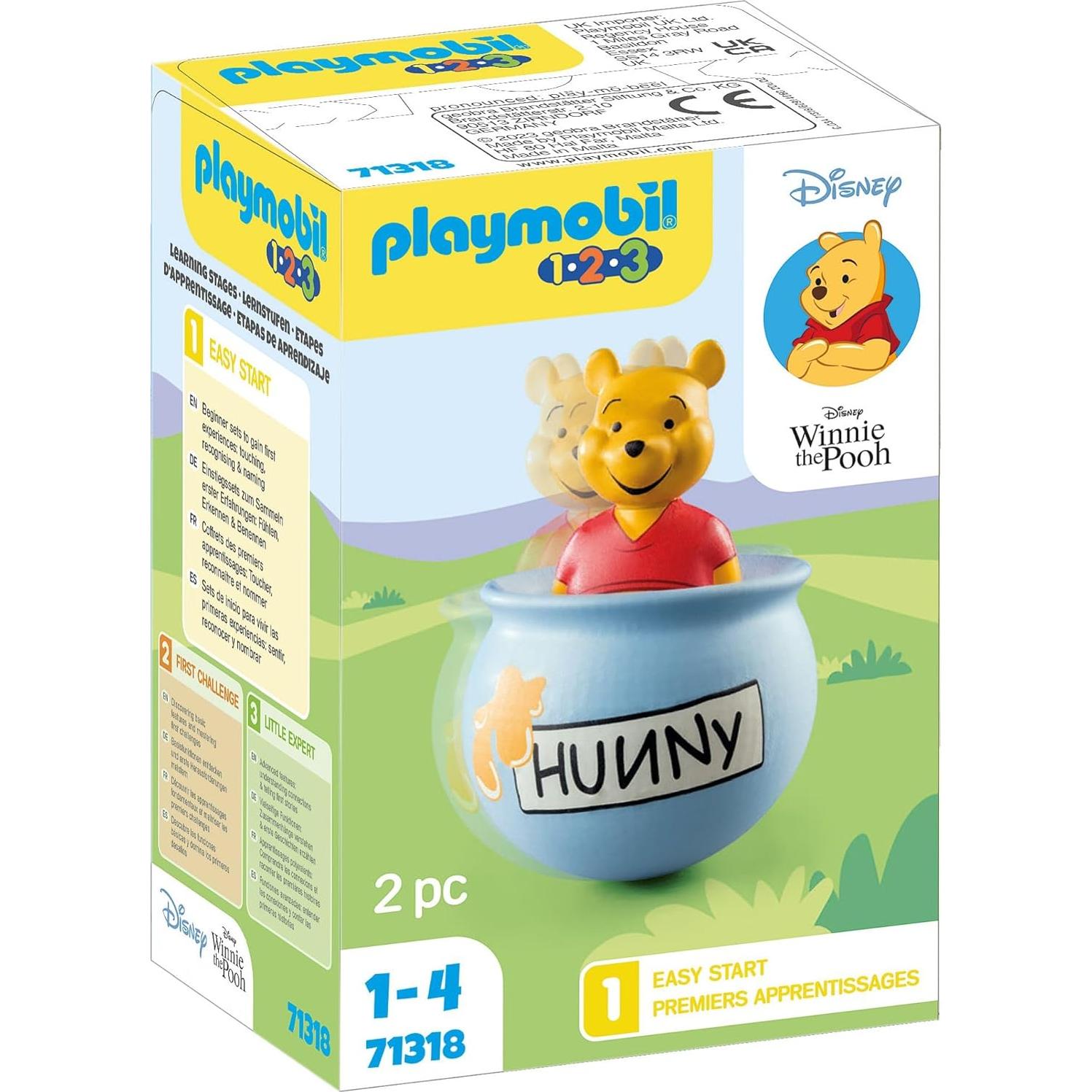 Playmobil 1.2.3 Olla de Miel Winnie Pooh 2 Piezas