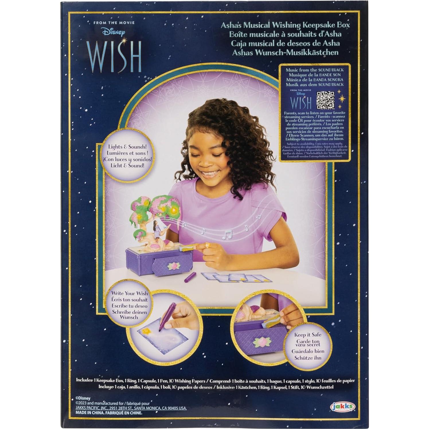 Caja de Joyas Disney Wish Asha Musical 11.35x26.67cm