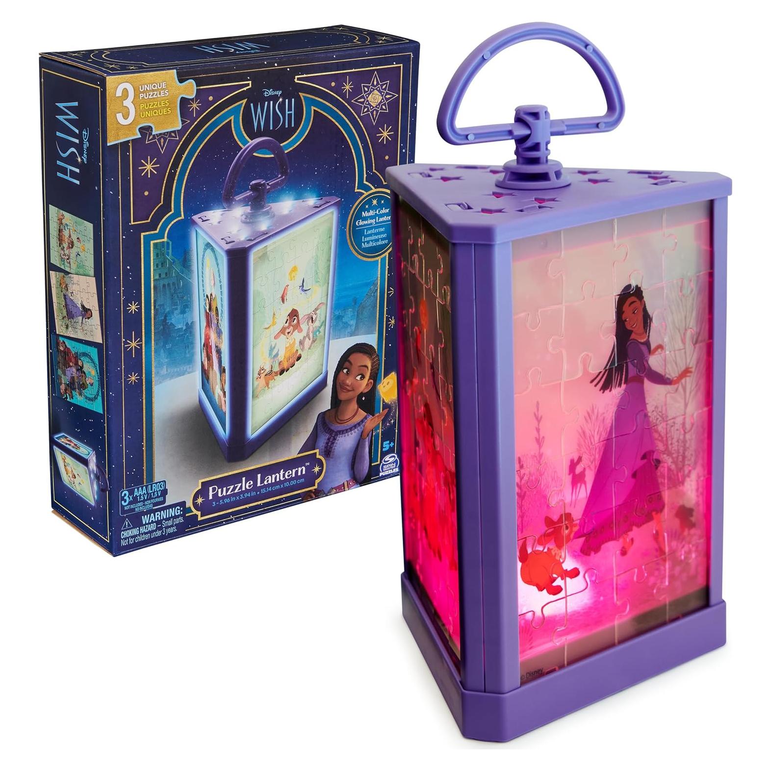 Linterna Puzzle Disney Wish Spin Master 3 rompecabezas 24 piezas