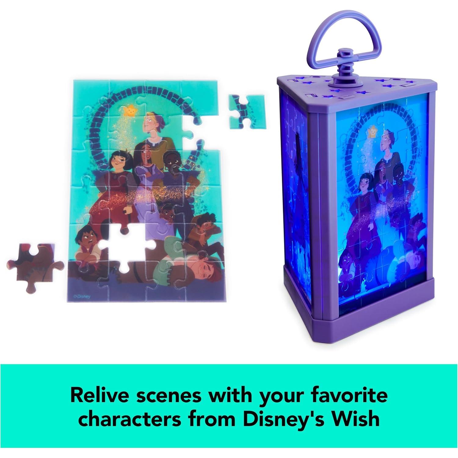 Linterna Puzzle Disney Wish Spin Master 3 rompecabezas 24 piezas