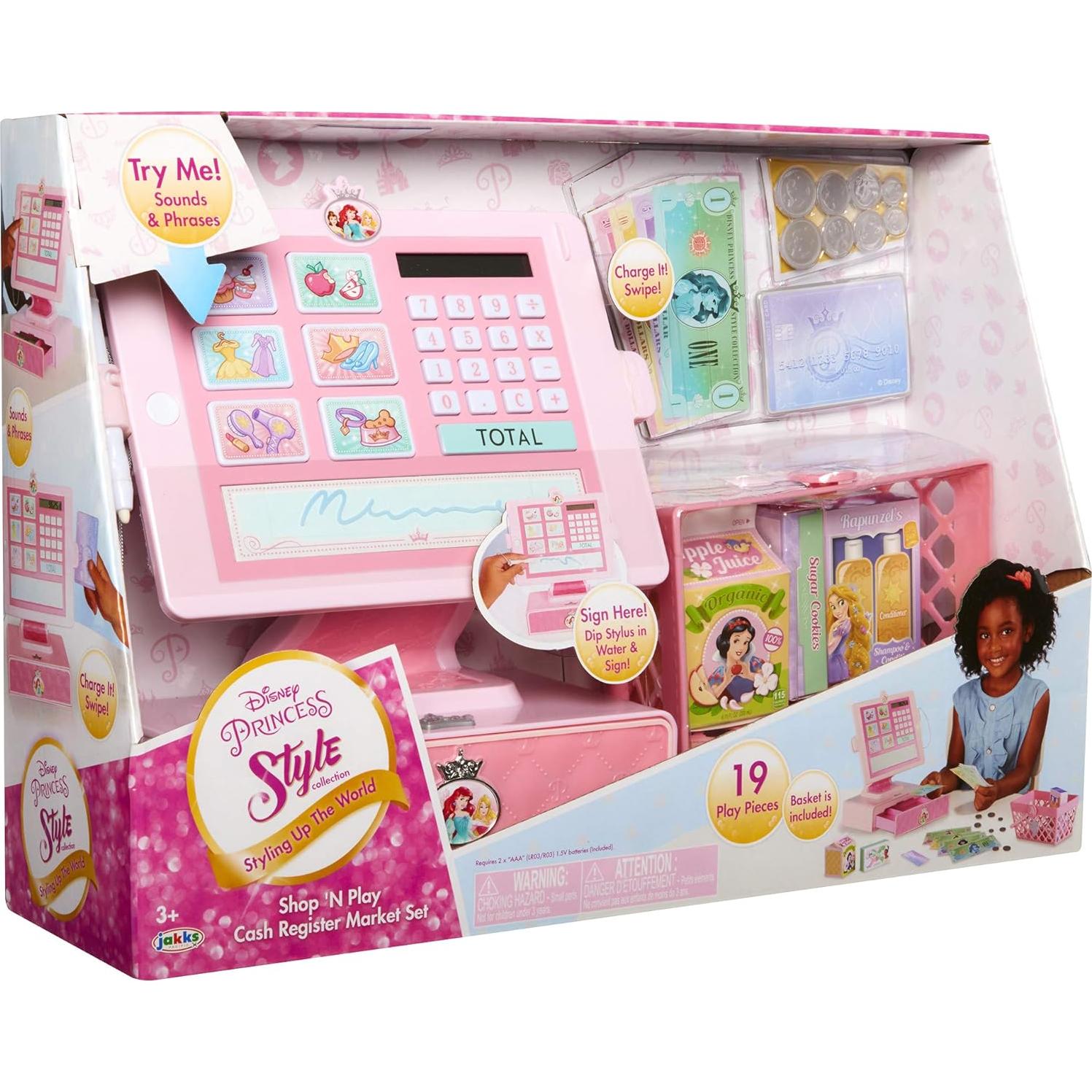 Set de Mercado con Caja Registradora Disney Princesa - 16 Piezas