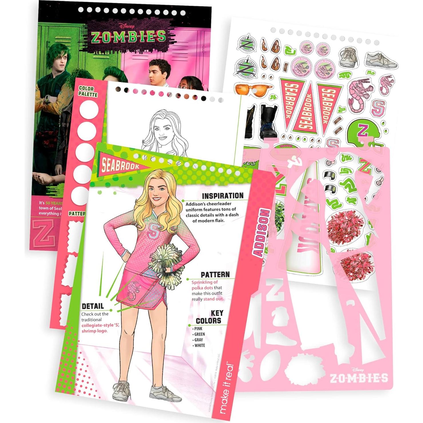 Cuaderno de Diseño de Moda Make It Real Disney Zombies
