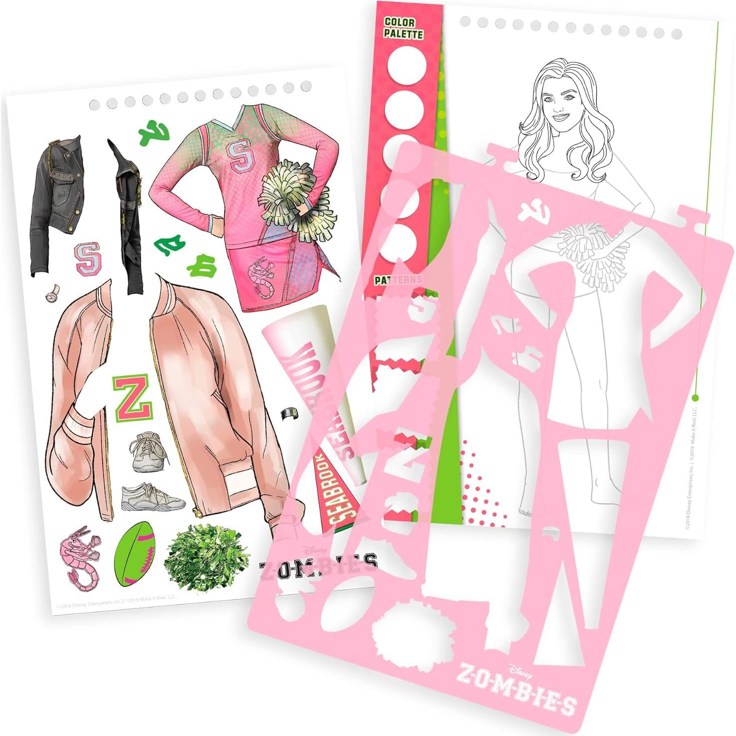 Cuaderno de Diseño de Moda Make It Real Disney Zombies