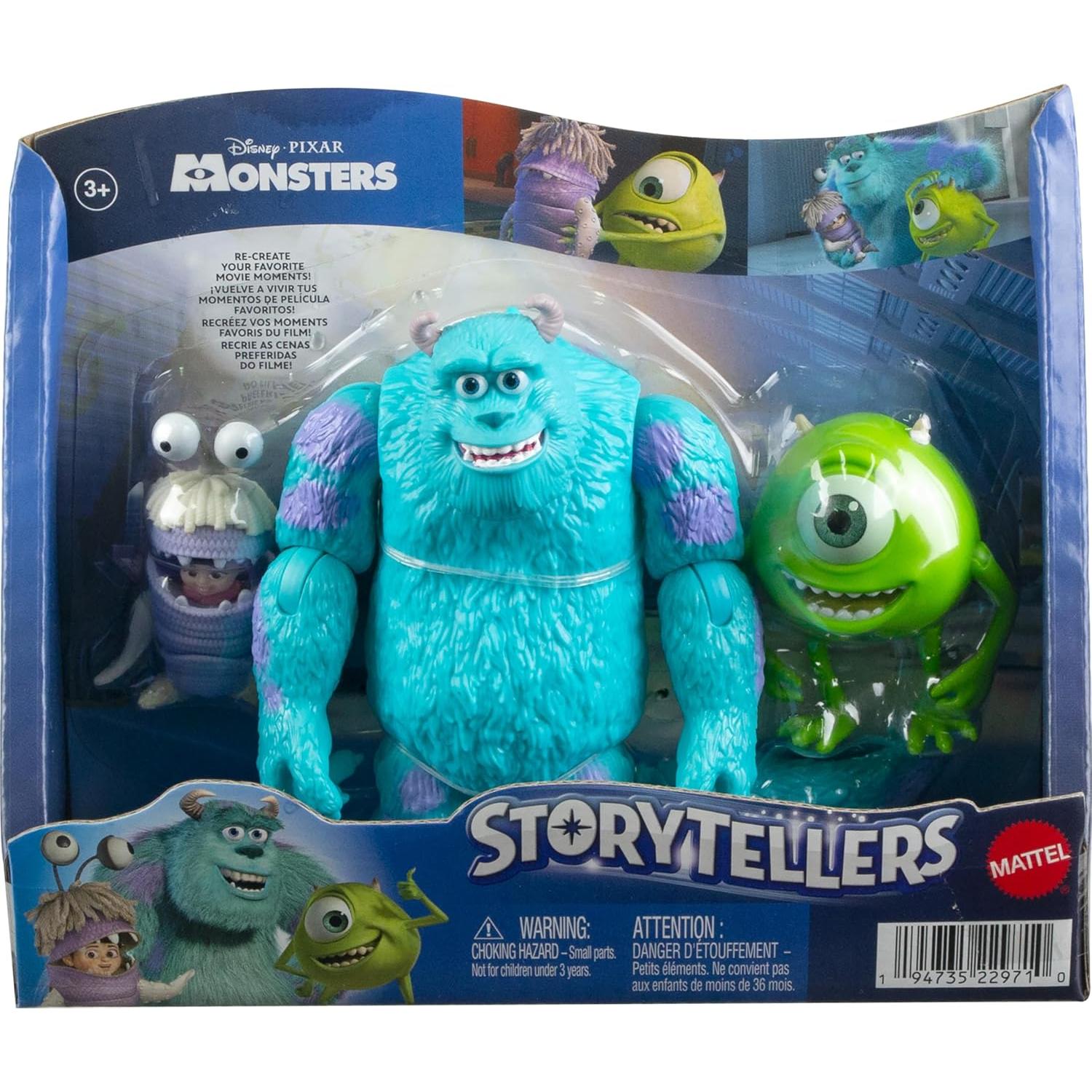 Juego de narrador Mattel Monsters, Inc. 3 figuras 7,62 cm