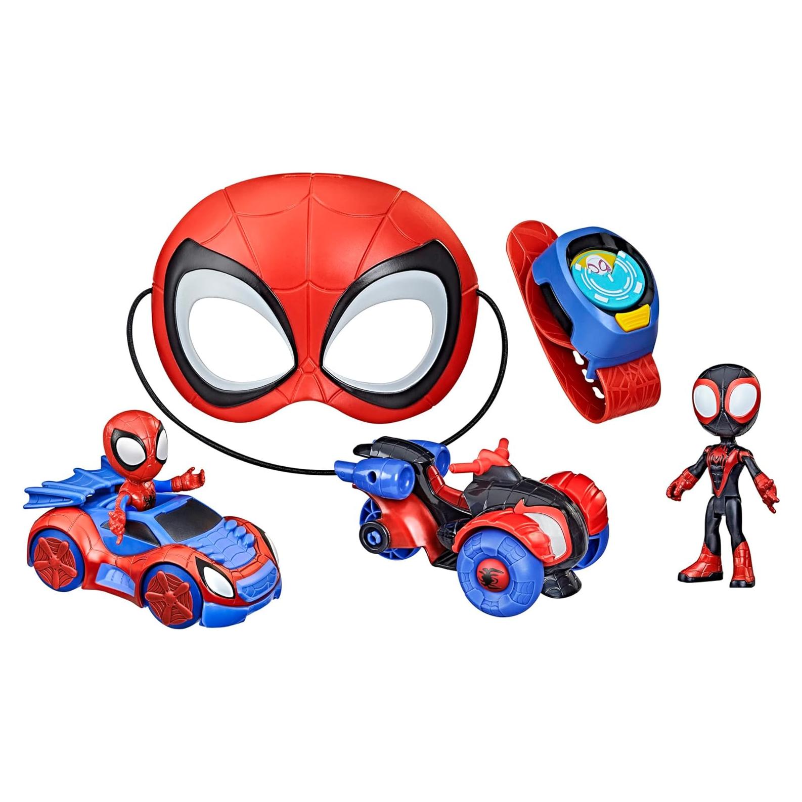 Conjunto Super Héroes Marvel Playskool 3 Figuras y Vehículo