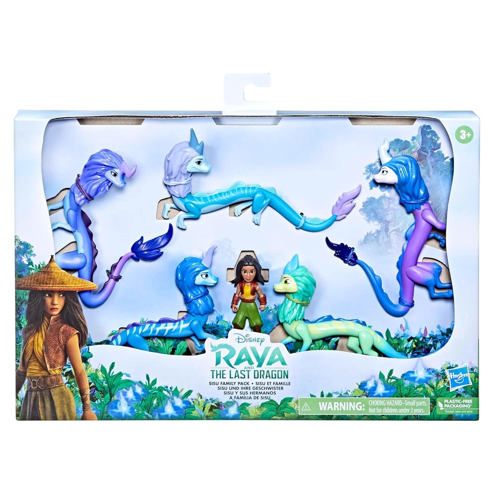 Paquete Familiar Sisu Disney con Muñeca Raya y 5 Dragones