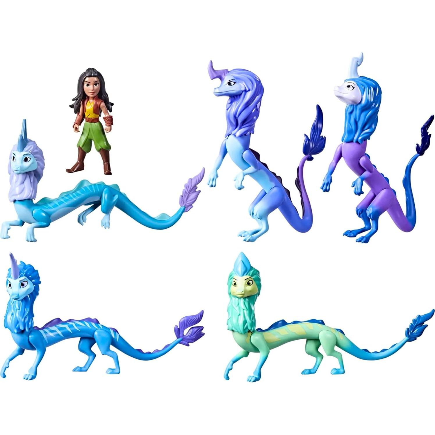 Paquete Familiar Sisu Disney con Muñeca Raya y 5 Dragones