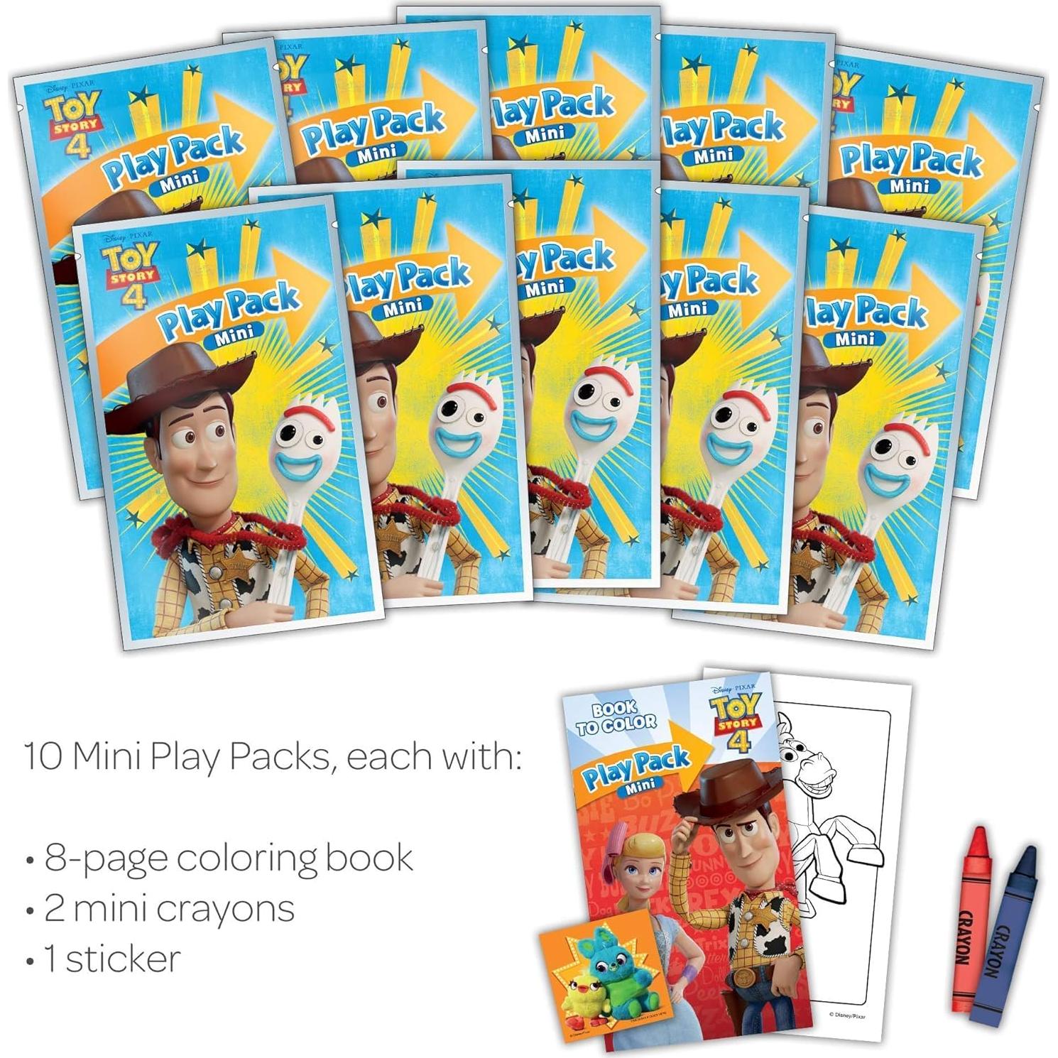 Paquete de Colorear Disney Toy Story 4 Bendon - 10 Mini Paquetes