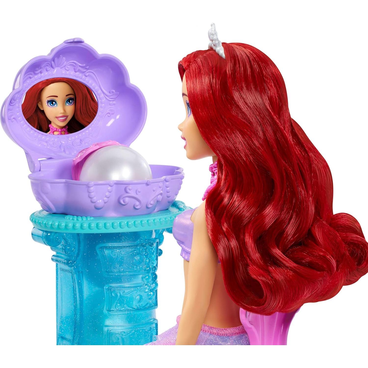 Muñeca Sirena Ariel Mattel con Tocador y 5 Accesorios