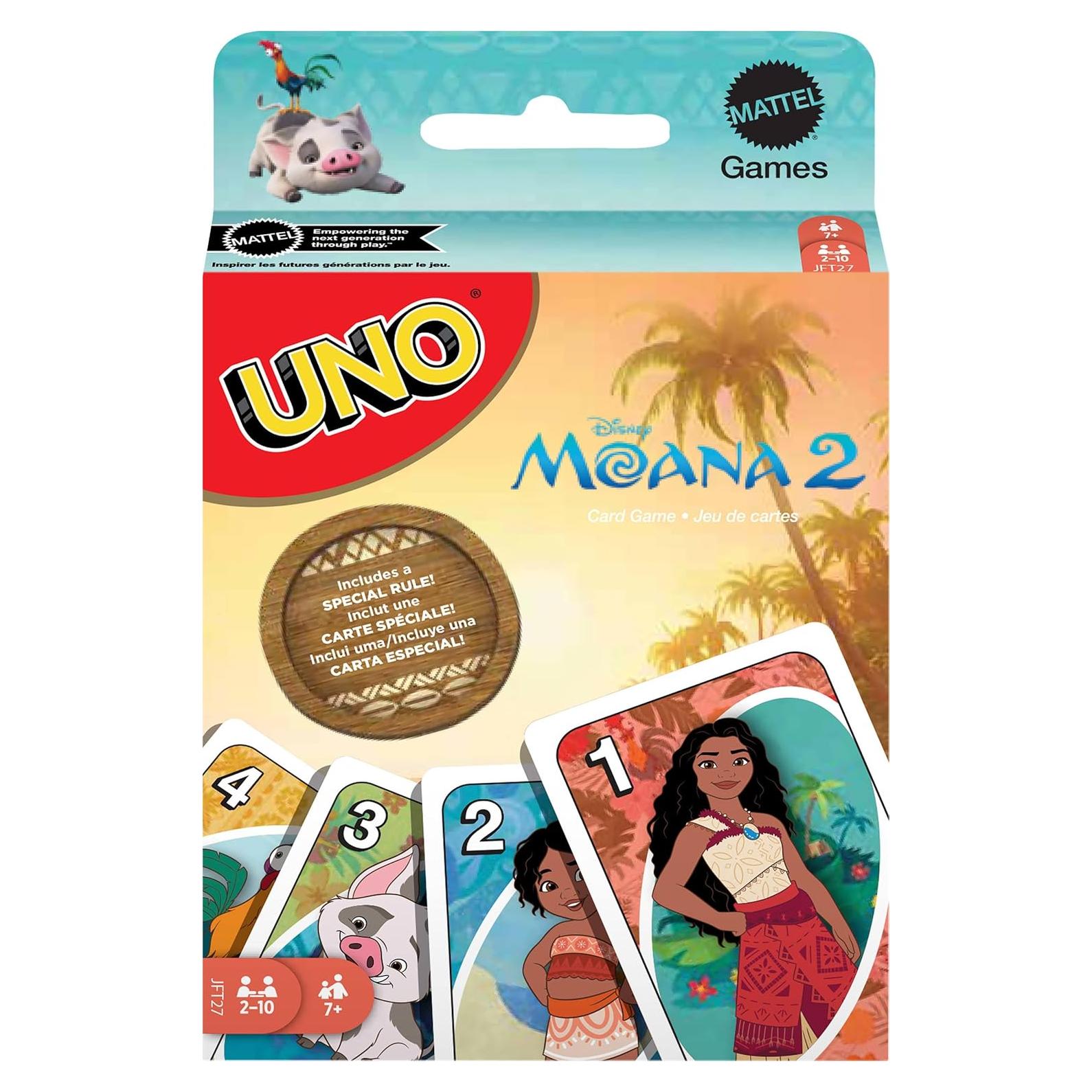 Juego de Cartas UNO Disney Moana 2 - Para Niños y Familias