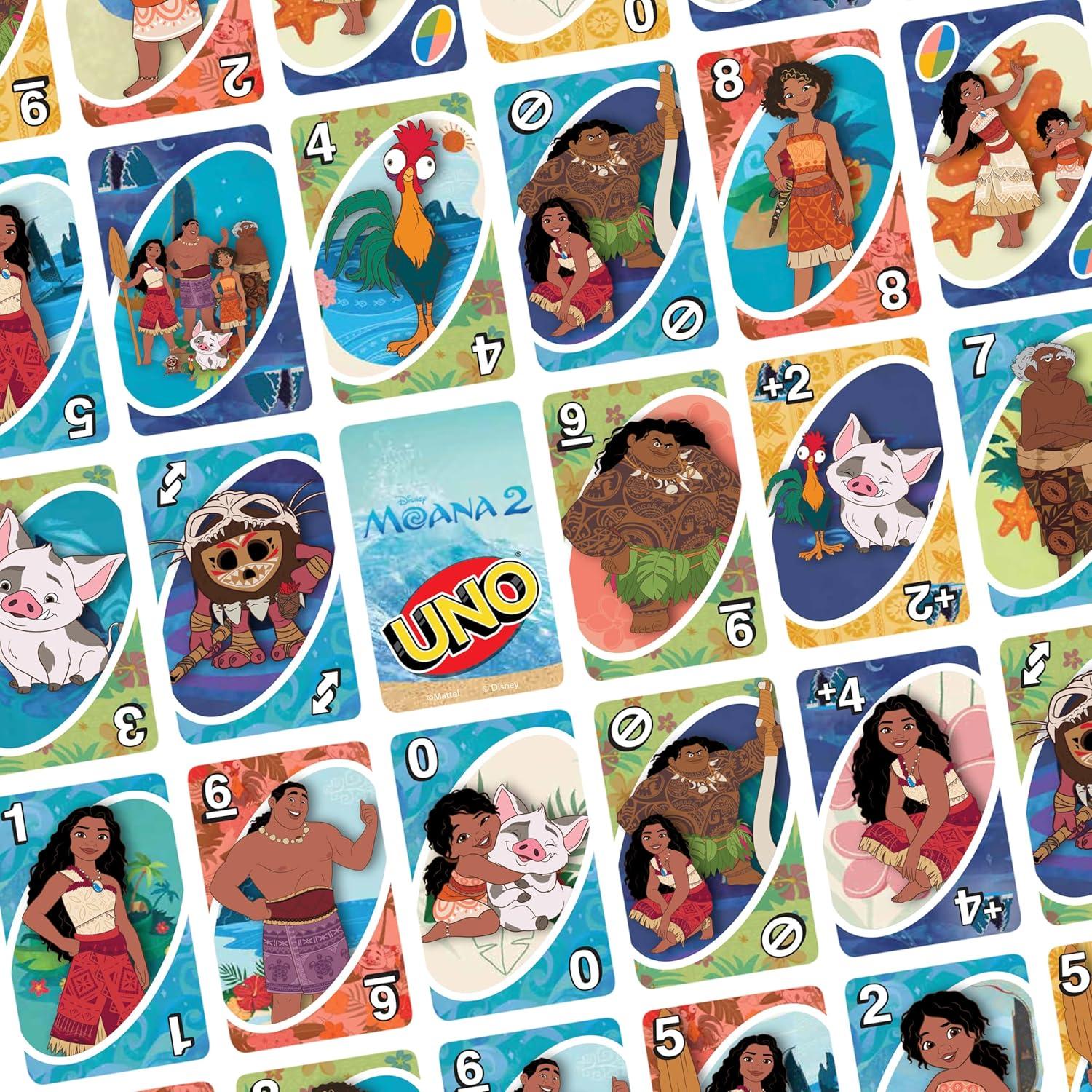 Juego de Cartas UNO Disney Moana 2 - Para Niños y Familias