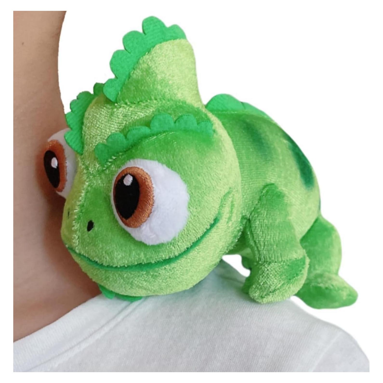 Imán de Hombro Lagarto de Peluche Salvado 16 cm Verde