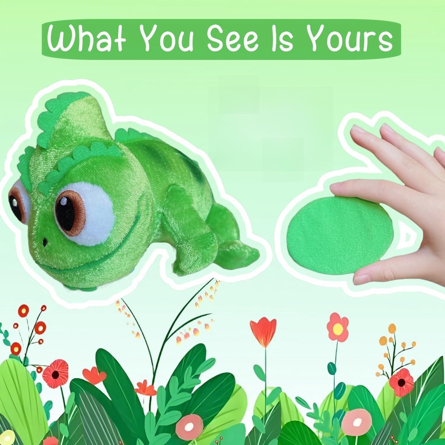 Imán de Hombro Lagarto de Peluche Salvado 16 cm Verde