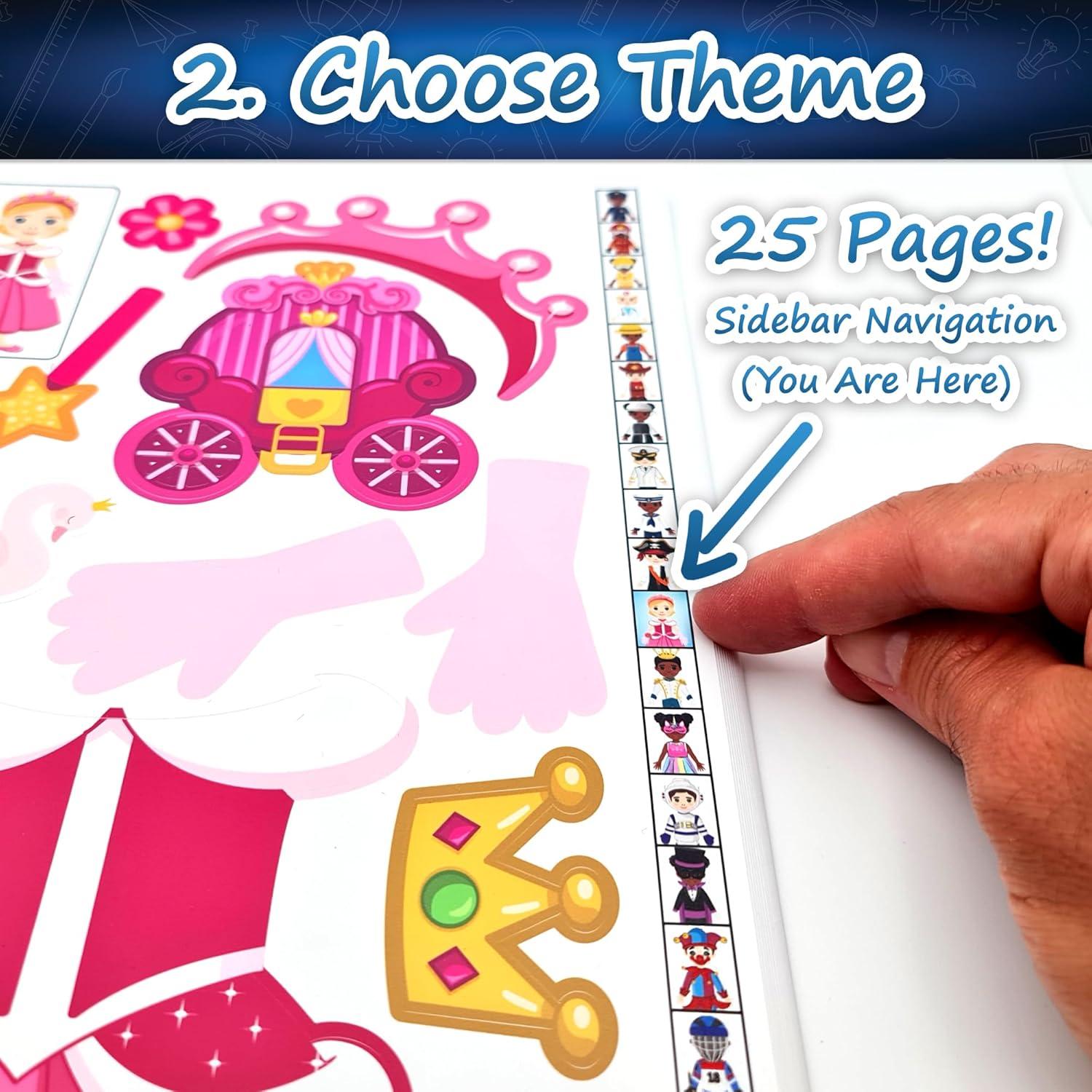 Libro de Pegatinas Reutilizables HMmagnets - 370 Pegatinas