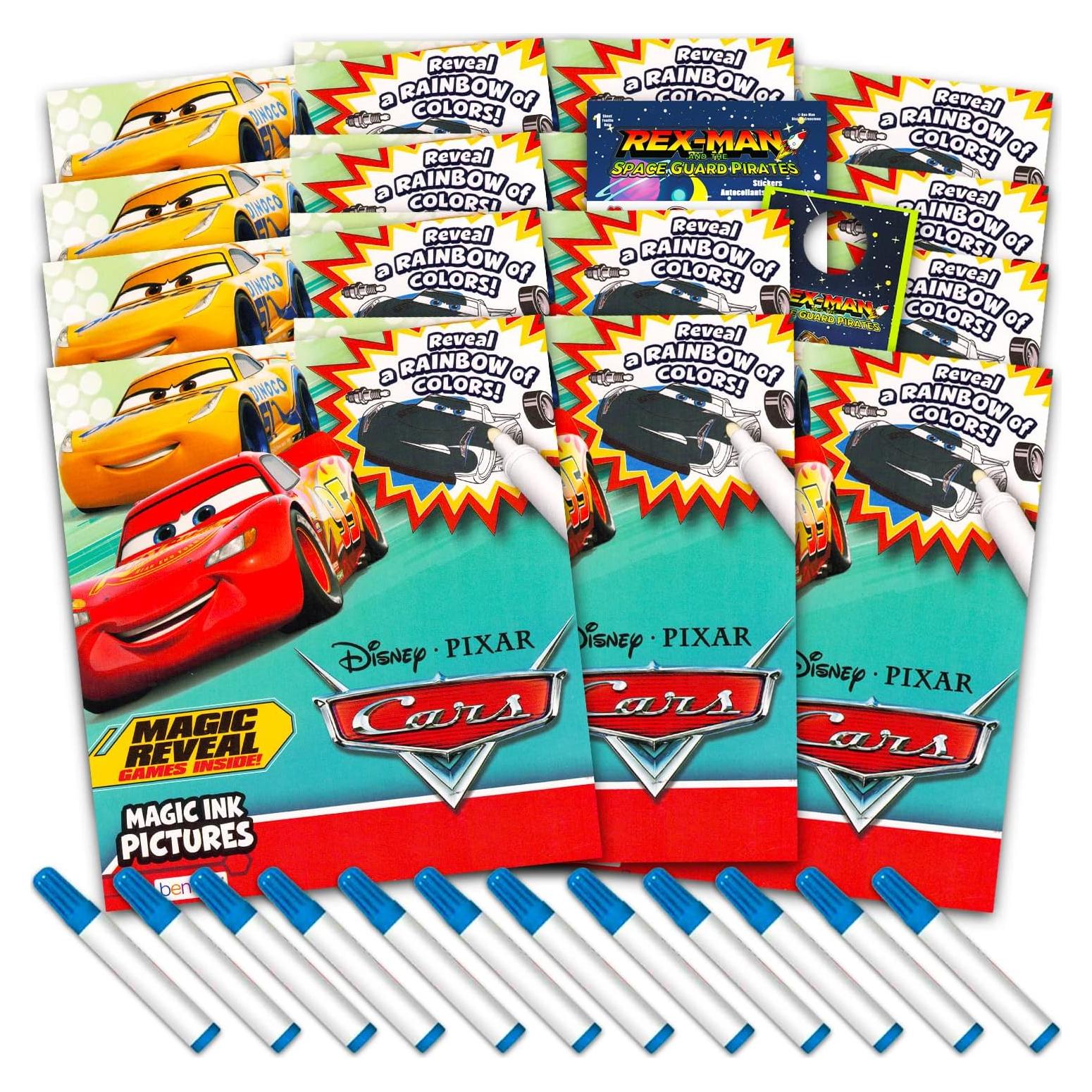 Conjunto de Libros para Colorear Disney Cars - 12 Tintas Mágicas
