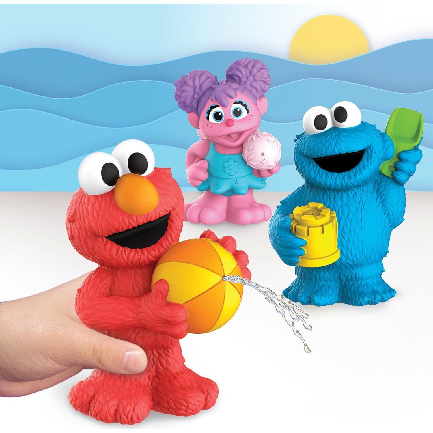 Conjunto de 3 Juguetes de Agua Plaza Sésamo Elmo Abby Cookie