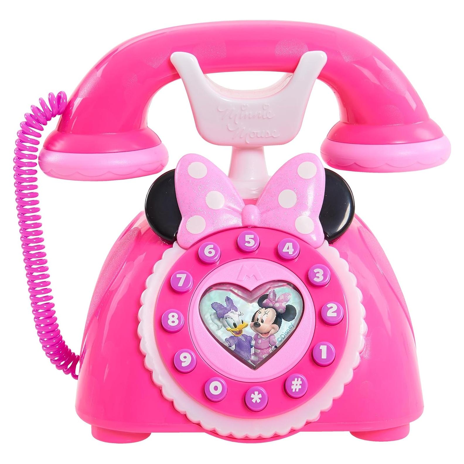 Teléfono Vintage Minnie Mouse Just Play 20x16cm Rosa