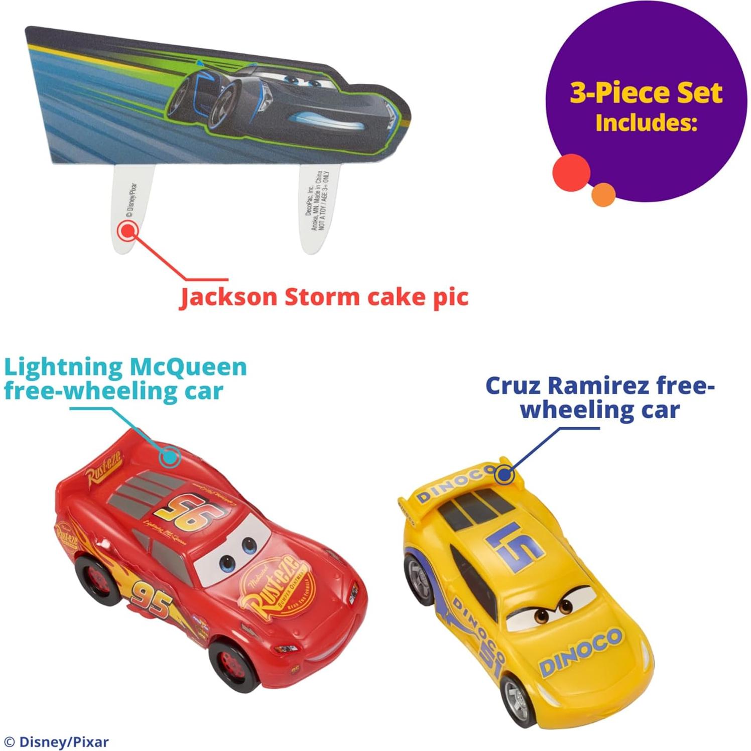 Cake Topper DecoPac Cars 3 con Lightning McQueen y Cruz