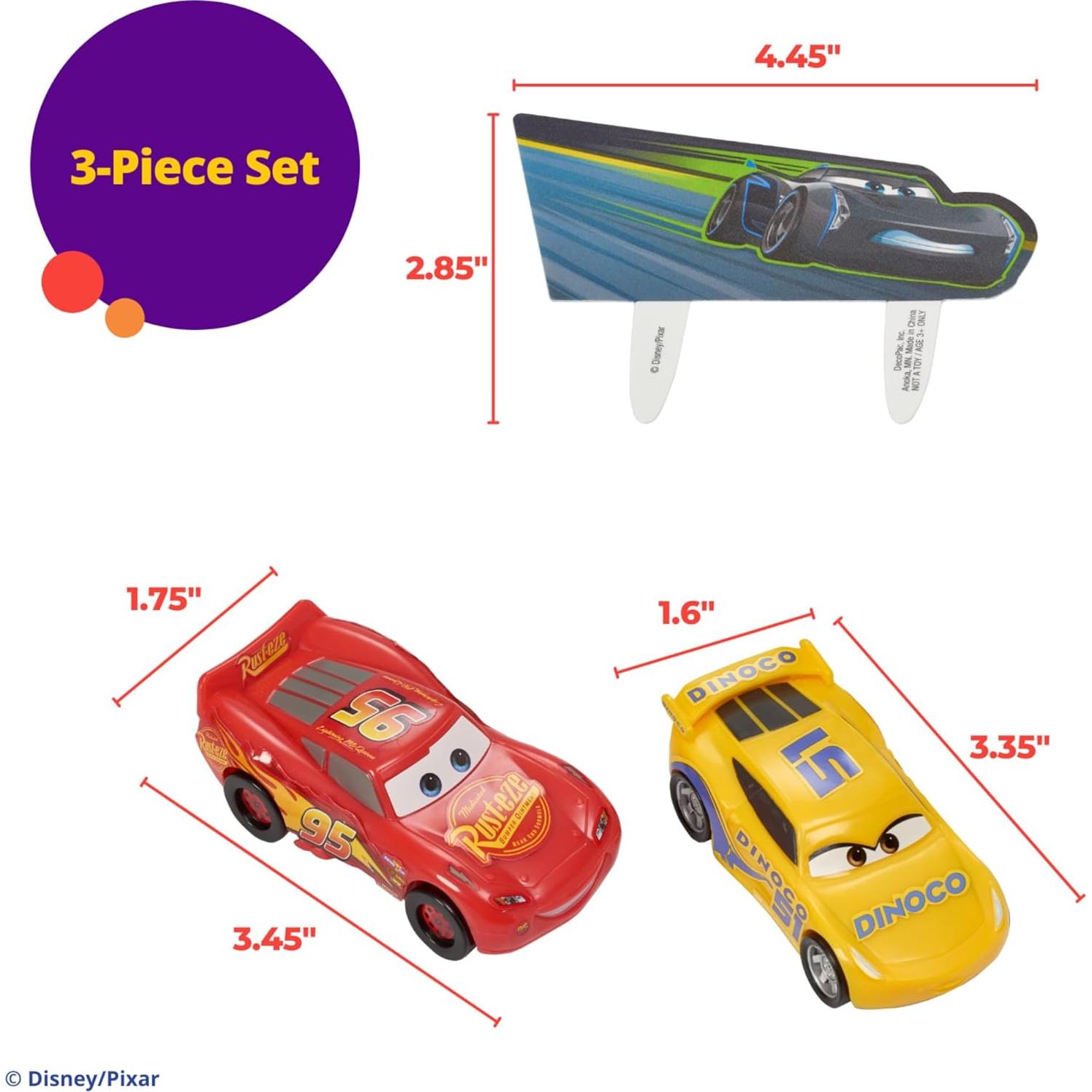 Cake Topper DecoPac Cars 3 con Lightning McQueen y Cruz