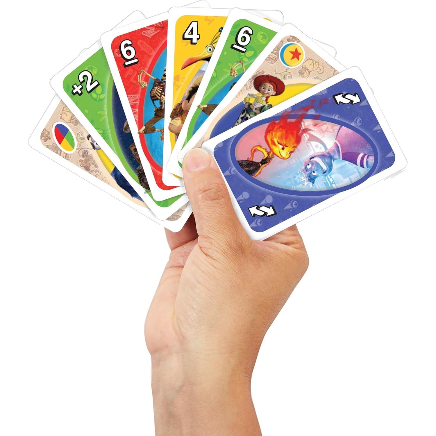 Juego de Cartas UNO Pixar Mattel 112 Cartas para 2-10 Jugadores