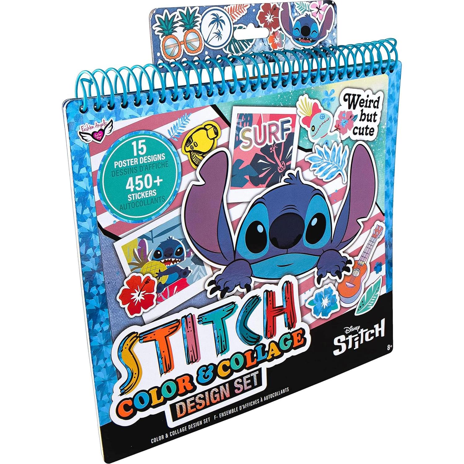 Conjunto de Diseño Stitch Disney con 15 Pósters y Stickers