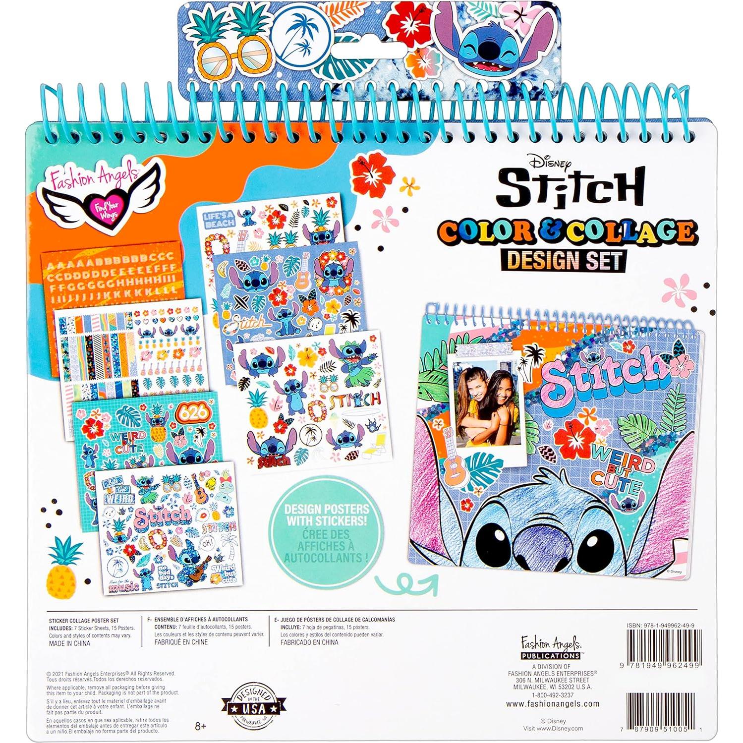 Conjunto de Diseño Stitch Disney con 15 Pósters y Stickers