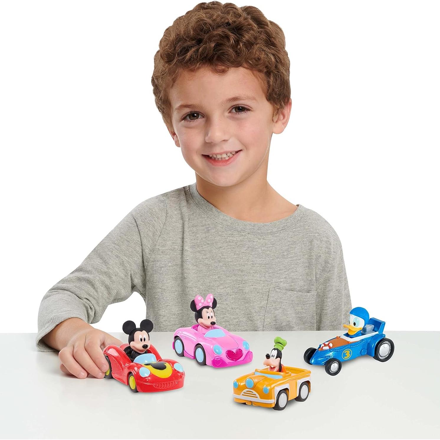 Conjunto Vehículos Diecast Mickey Mouse 4 Piezas 3+