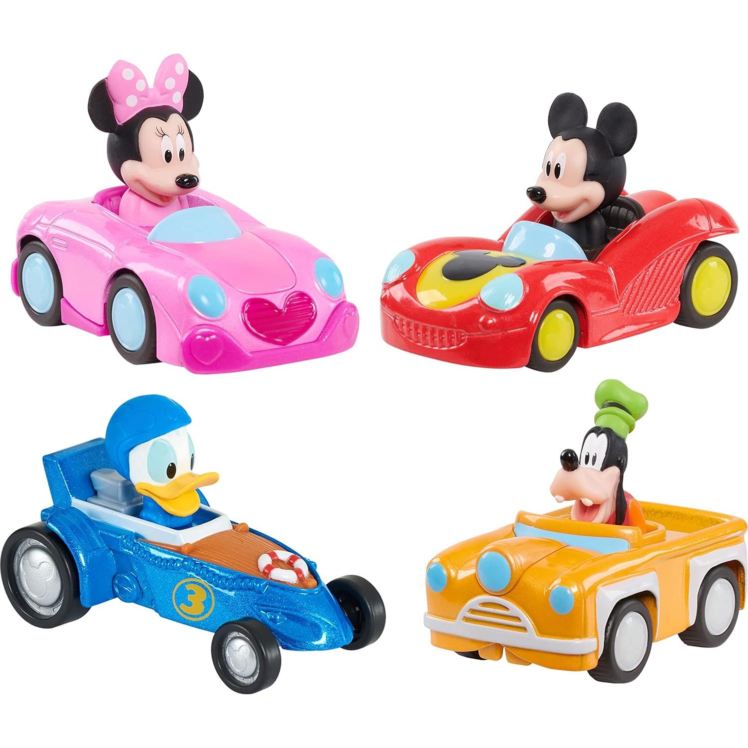 Conjunto Vehículos Diecast Mickey Mouse 4 Piezas 3+