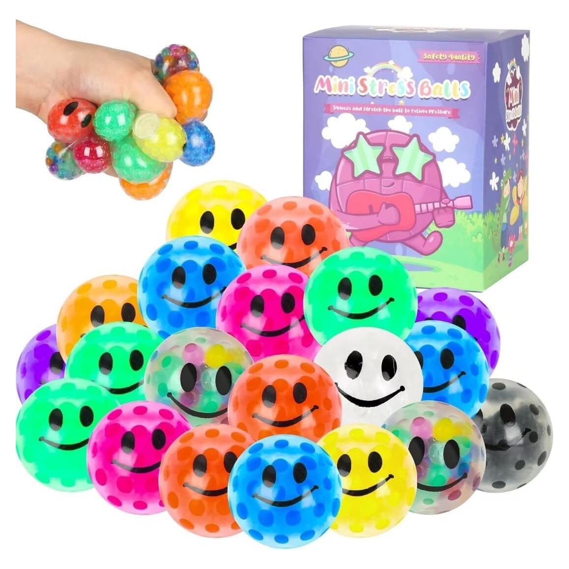 Paquete de 20 Pelotas Antiestrés Zanshan Coloridas 3,30 cm