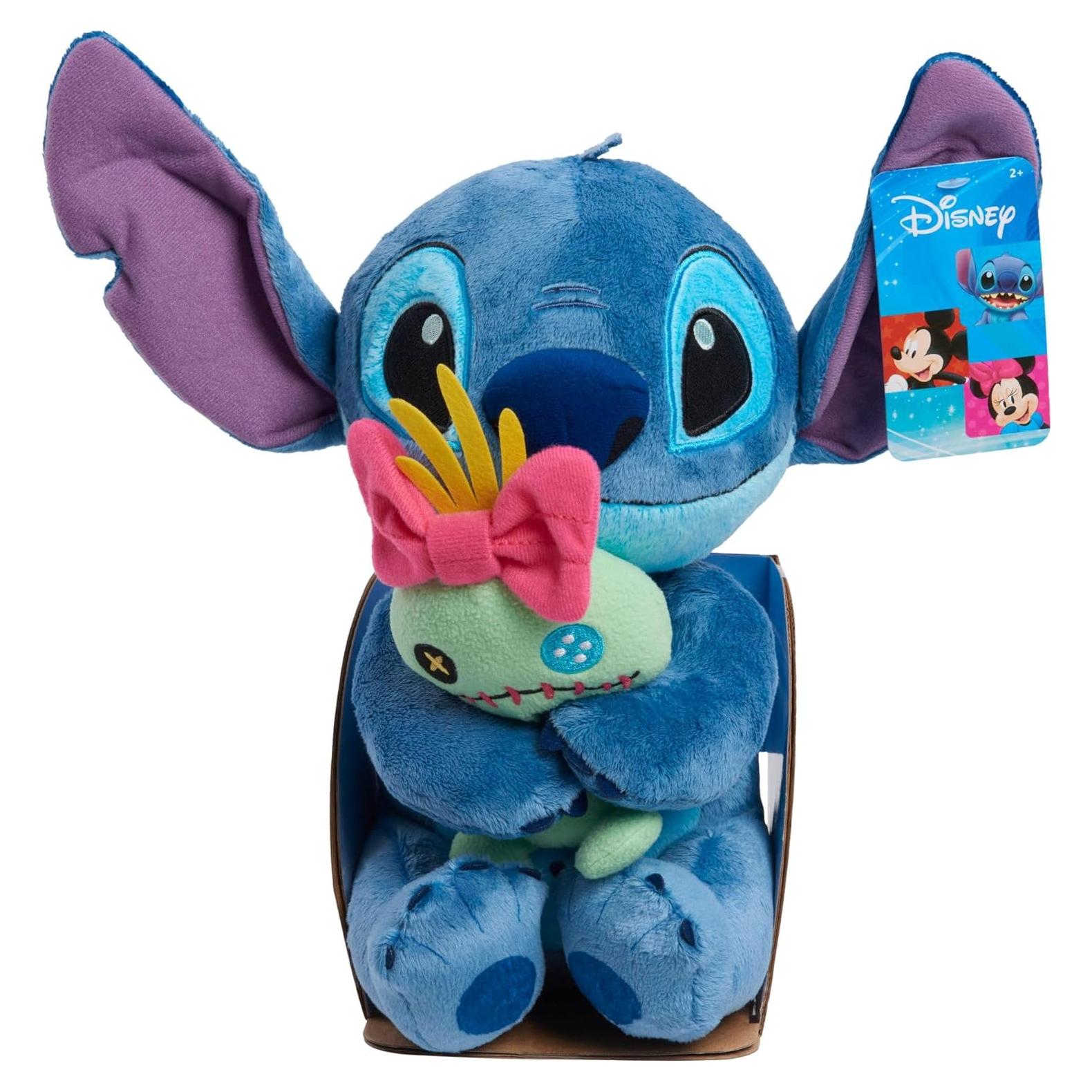 Disney Classics Lil Friends Stitch and Scrump Plush Stuffed Animal, Kids Toys for Ages 2 Up by Just Play