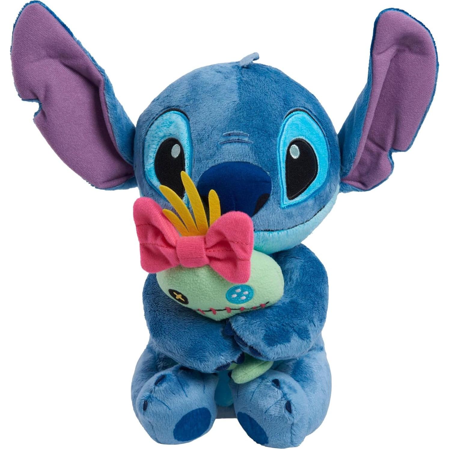 Disney Classics Lil Friends Stitch and Scrump Plush Stuffed Animal, Kids Toys for Ages 2 Up by Just Play