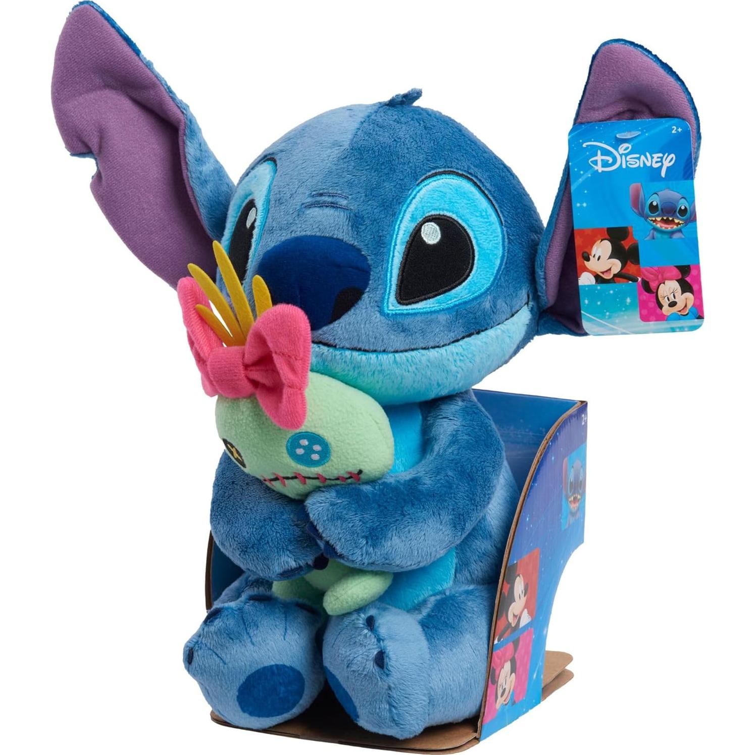Disney Classics Lil Friends Stitch and Scrump Plush Stuffed Animal, Kids Toys for Ages 2 Up by Just Play