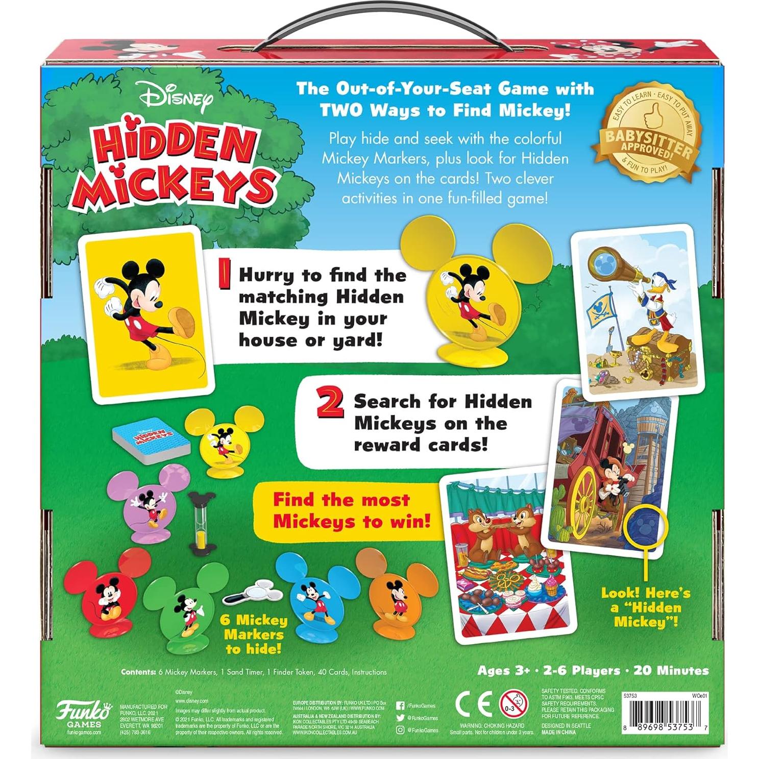 Juego de Escondite Mickey Oculto Funko Disney para 2-6 Jugadores