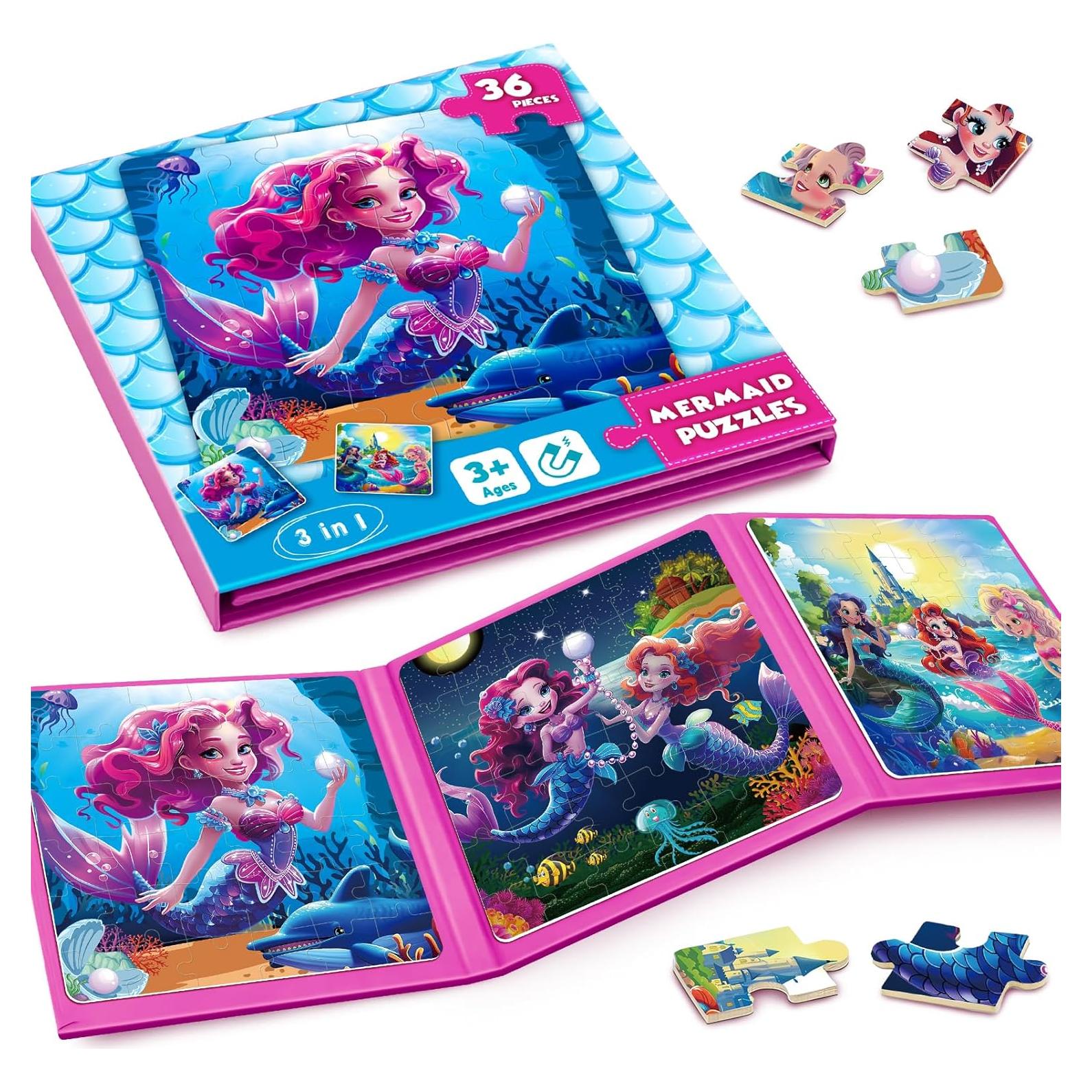 Rompecabezas Magnéticos Sirena Homicozy 36 Piezas 3-8 Años