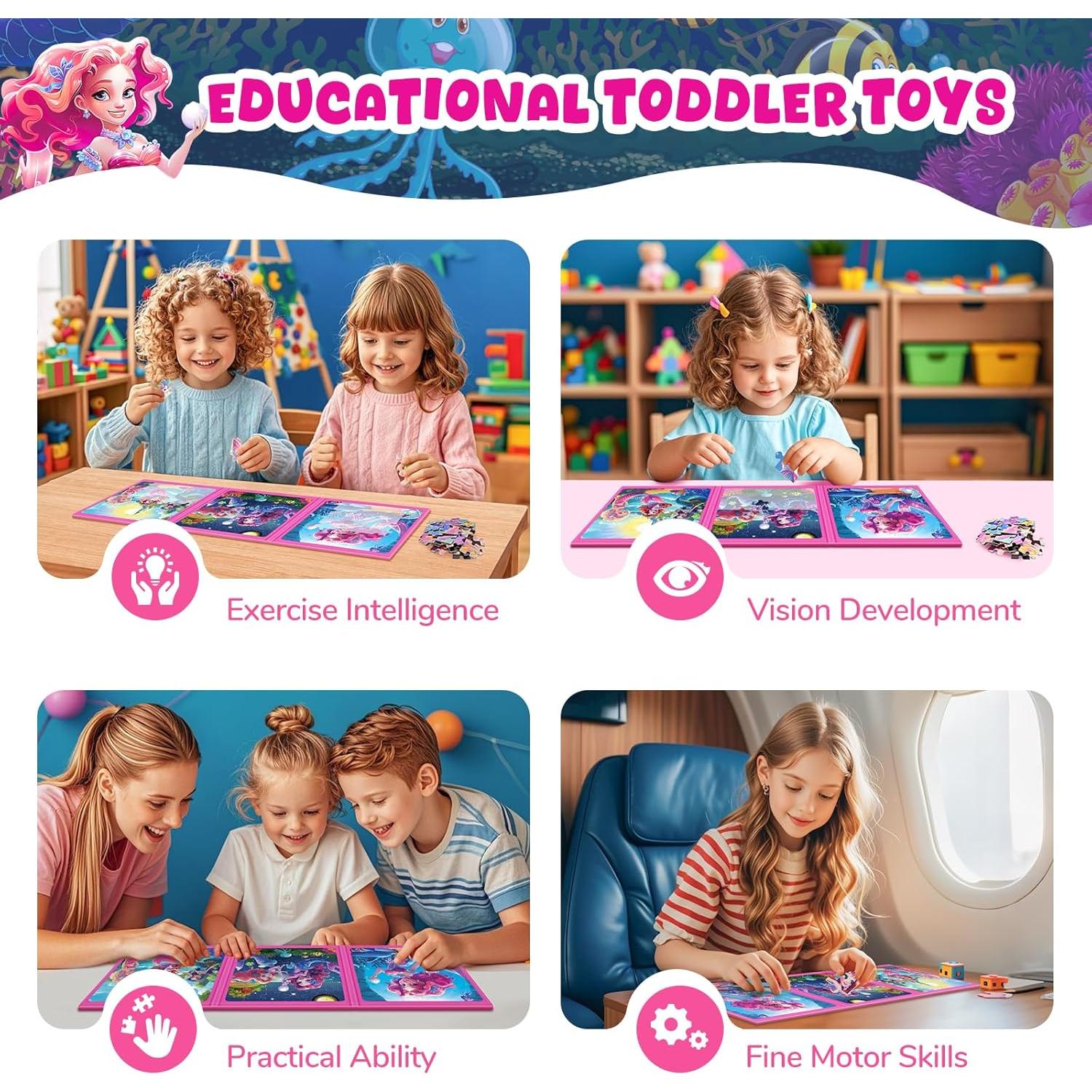 Rompecabezas Magnéticos Sirena Homicozy 36 Piezas 3-8 Años