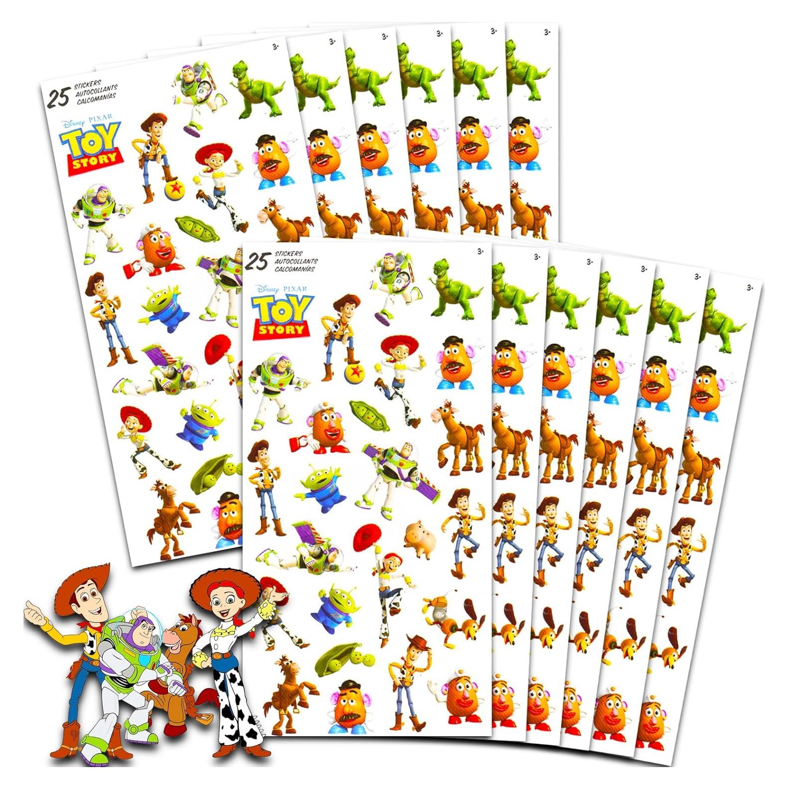 Stickers de Toy Story 12 Hojas para Fiestas de Cumpleaños