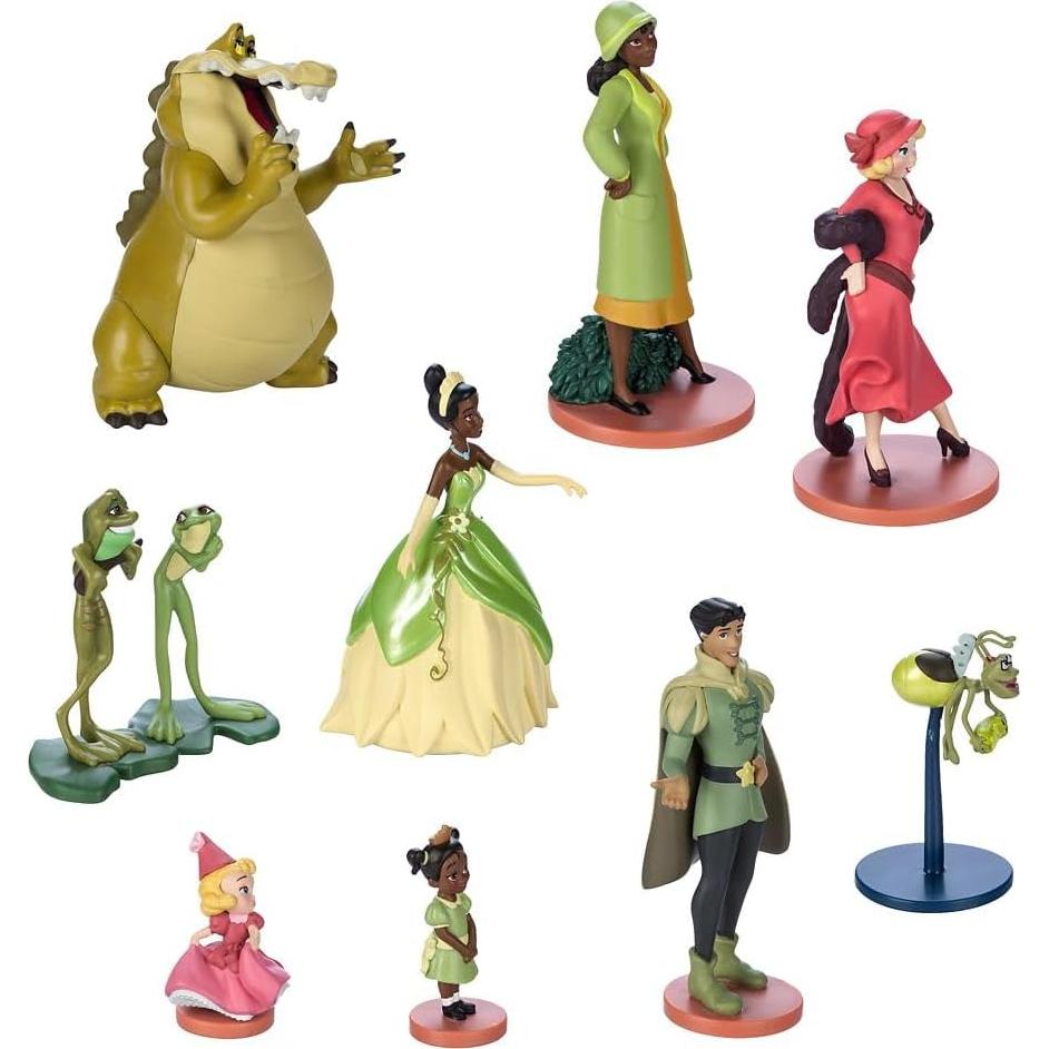 Conjunto Deluxe de Figuras de Tiana Disney - 9 Personajes